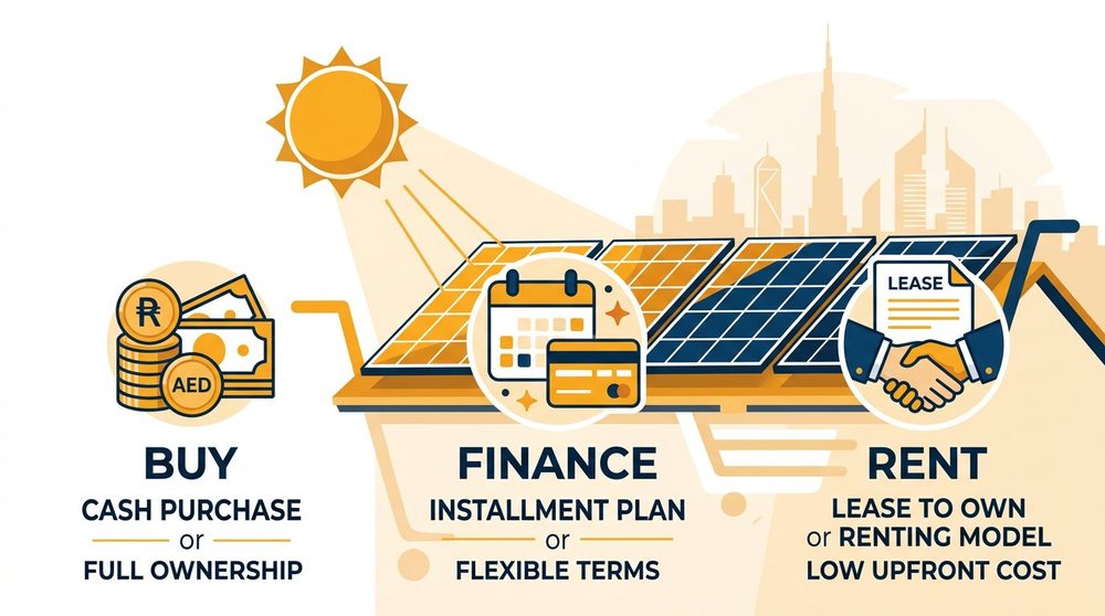 How to Buy Solar Panels in the UAE (2026) — Prices, Finance & Rent Options